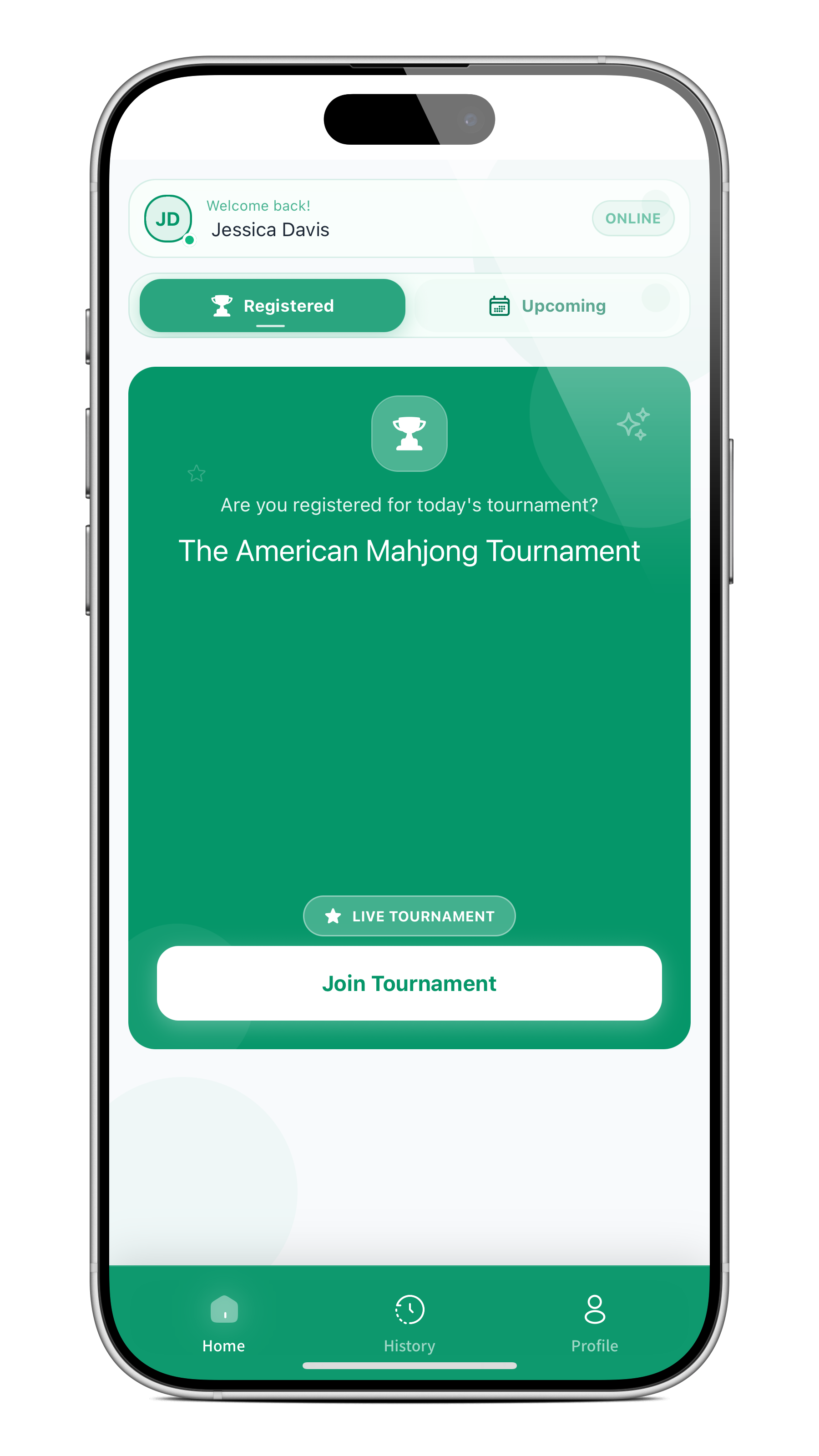 Saturday Mahjong Club App - Game Interface